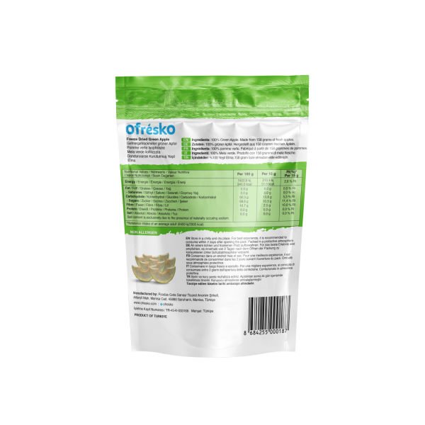 Ofrésko Freeze Dry - Dondurularak Kurutulmuş Yeşi̇l Elma 15 g Doypack