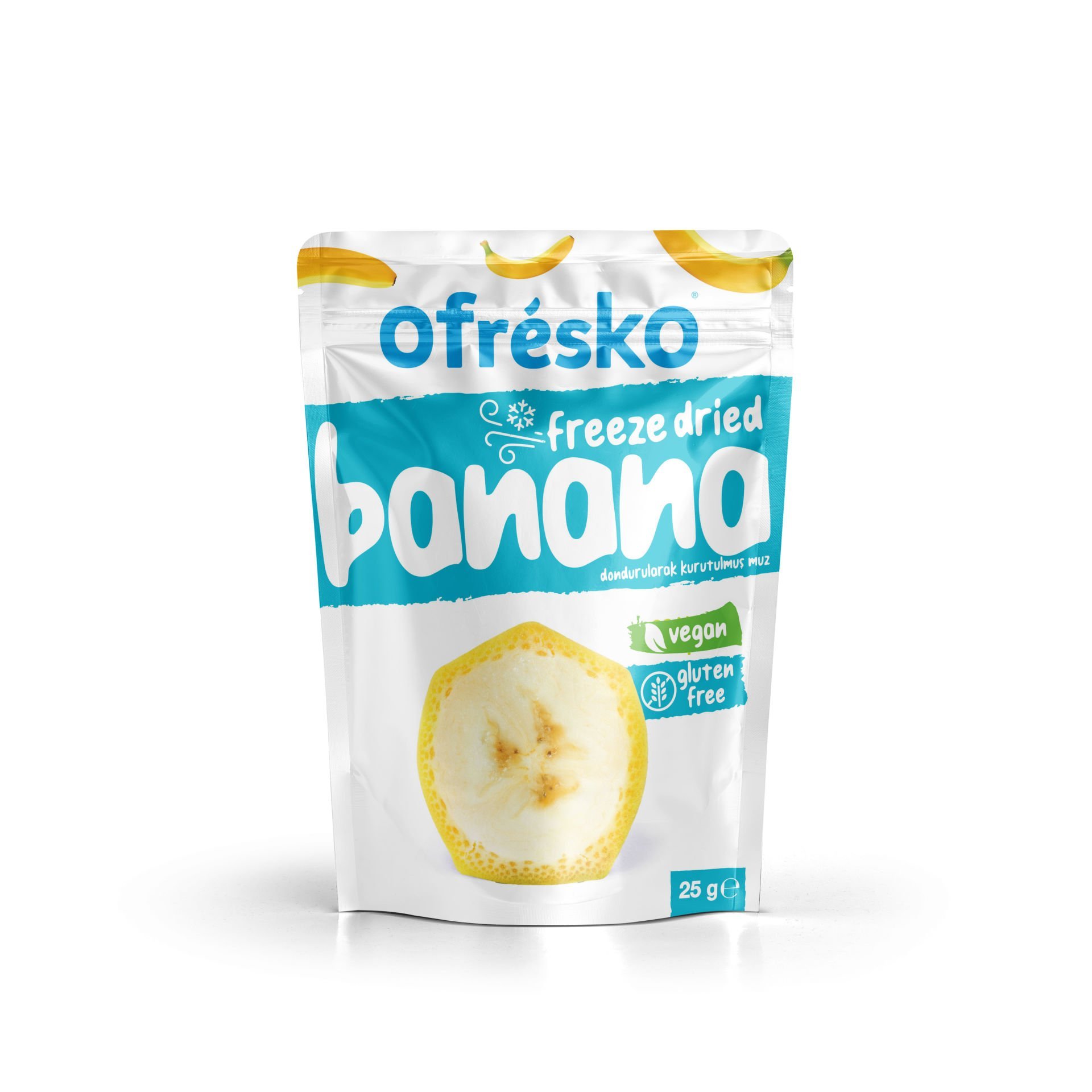 Ofrésko Freeze Dry - Dondurularak Kurutulmuş Muz 25 g Doypack