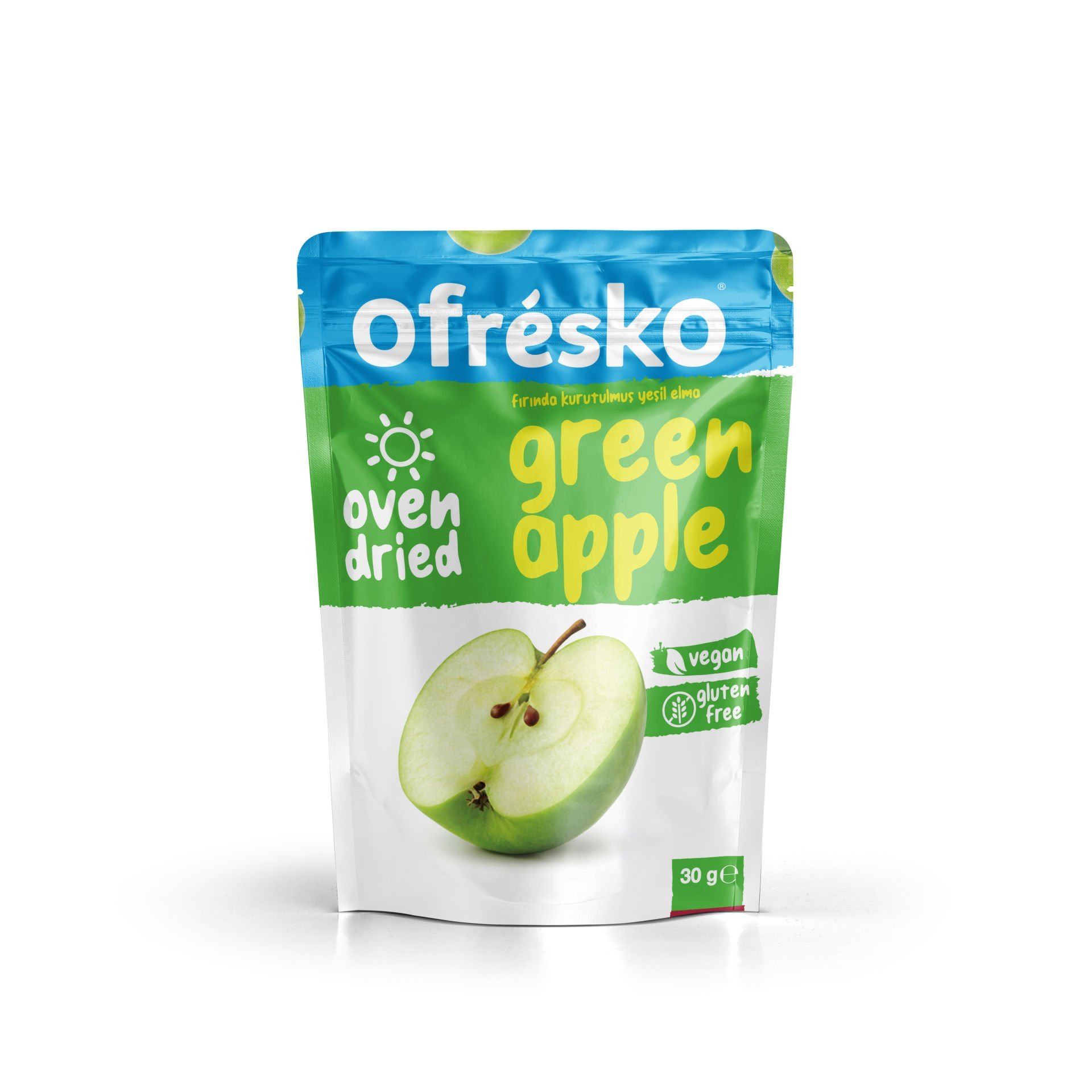 Ofrésko Oven Dry - Fırında Kurutulmuş  Yeşi̇l Elma 30 Gr Doypack