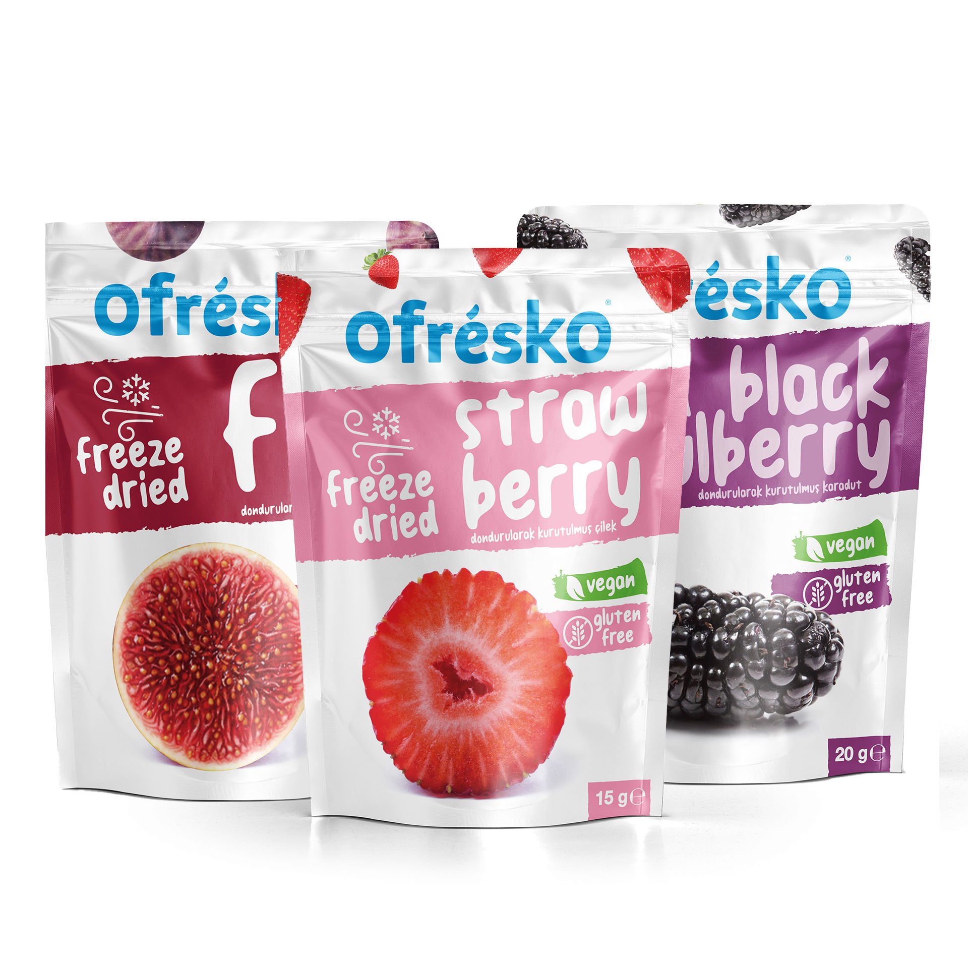 Ofrésko Freeze Dry - Dondurularak Kurutulmuş  Mix İnci̇r, Karadut, Çi̇lek