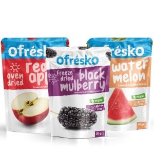 Ofrésko Mix Oven Dry  - Fırında Kurutulmuş K. Elma, Karpuz, Freeze Dry - Dondurularak Kurutulmuş  Karadut