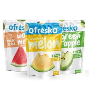 Ofrésko Mix Freeze Dry - Dondurularak Kurutulmuş  Karpuz, Yeşi̇l Elma, Oven Dry - Fırında Kurutulmuş  Kavun