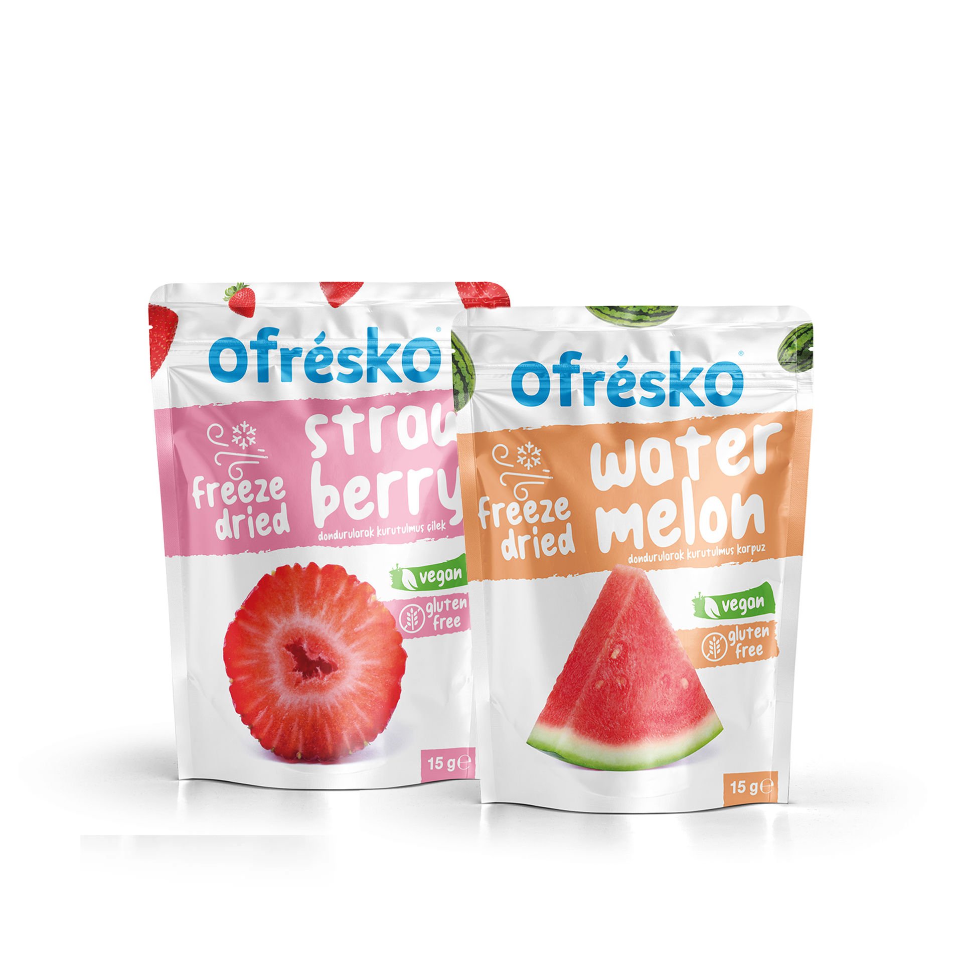 Ofrésko Mix Freeze Dry - Dondurularak Kurutulmuş Karpuz, Çi̇lek