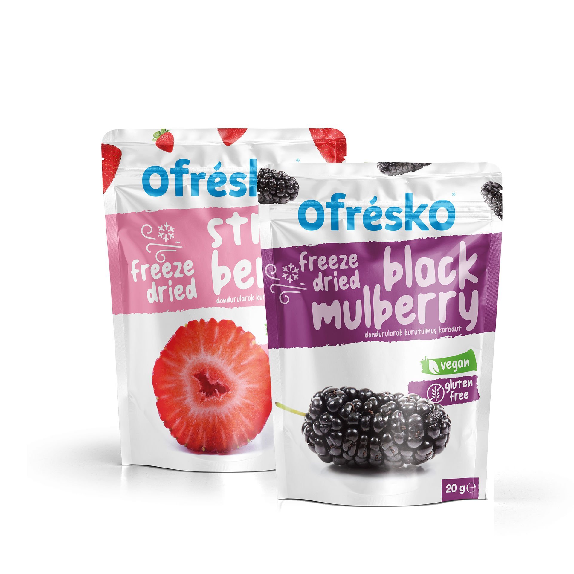 Ofrésko Mix Freeze Dry - Dondurularak Kurutulmuş Çi̇lek, Karadut