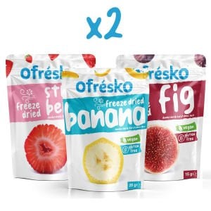 Ofrésko Mix Freeze Dry - Dondurularak Kurutulmuş  Çi̇lek, Muz, İnci̇r (X2)