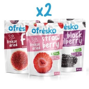 Ofrésko Mix Freeze Dry - Dondurularak Kurutulmuş  İnci̇r, Karadut, Çi̇lek (X2)